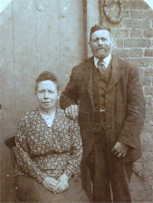 Joseph Izard and Ellen J. Izard outside 62 Ifield Rd, Crawley..jpg