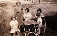 Brighton, England. Lilian Wishart, Margaret Dellar with Joyce and Barbara Dellar and Alan Wishart..jpg